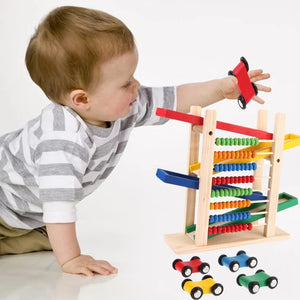 Wood Toy - Wooden Abacus & Car Slide