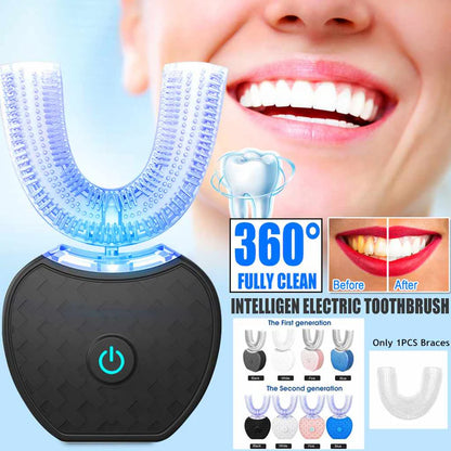 360° Automatic U-Shaped Electric Toothbrush | USB Rechargeable