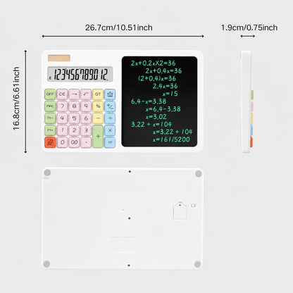 Solar Calculator Writing Tablet