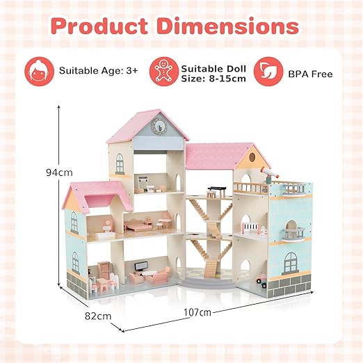 Wood & Play Corner Doll House © Ⓢ