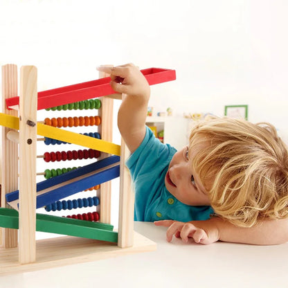 Wood Toy - Wooden Abacus & Car Slide